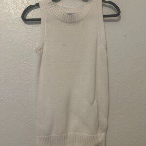 Catherine Maladrino White Cotton Top SIze Small